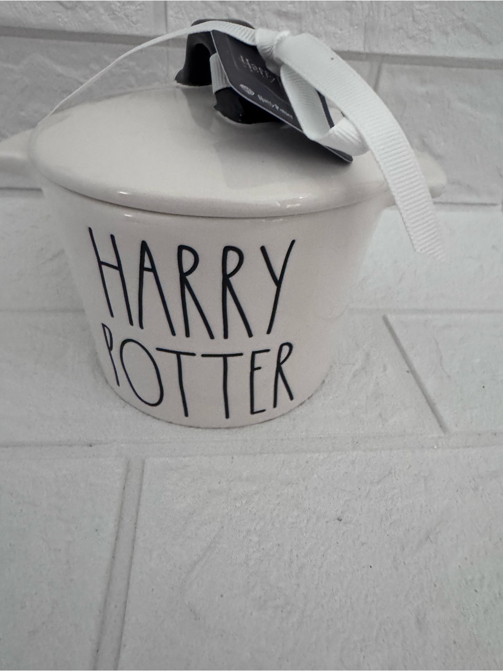 Rae Dunn Harry Potter  Crock Jar Trinket Holder NWT Double Sided